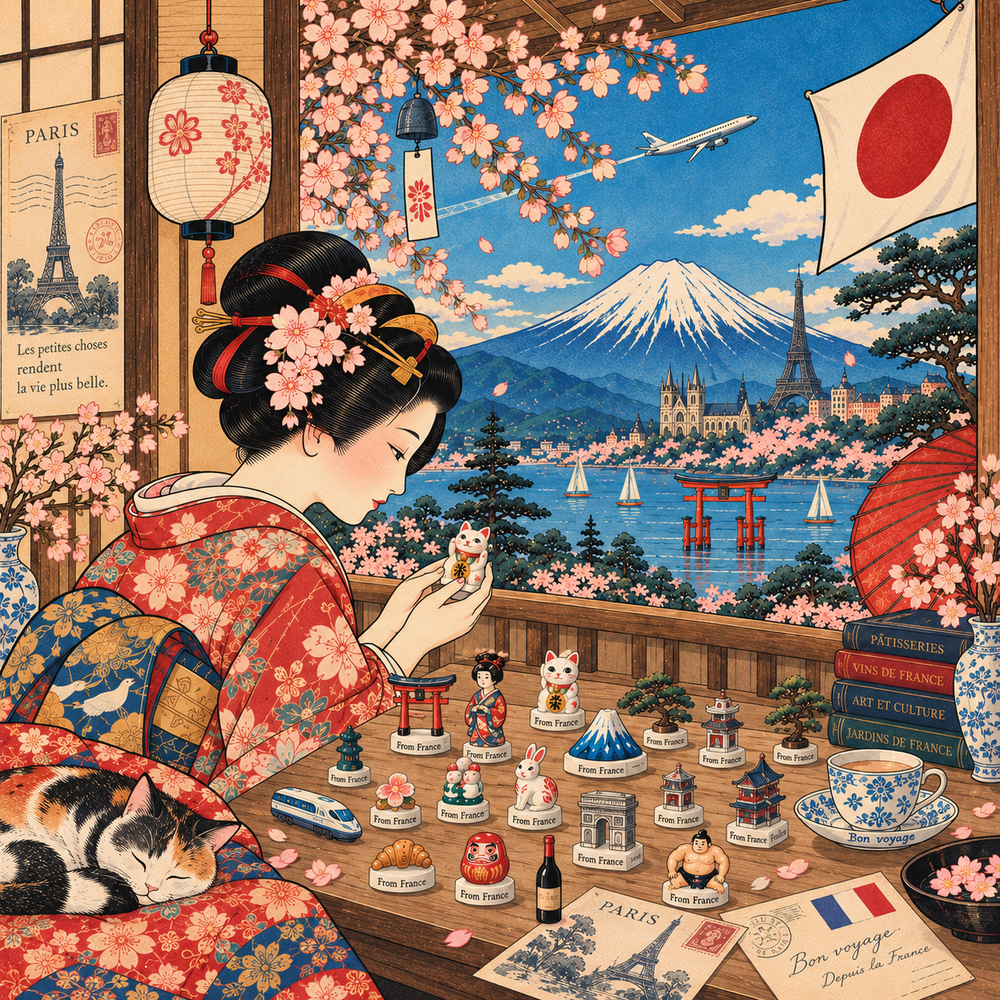フランスから、日本へ