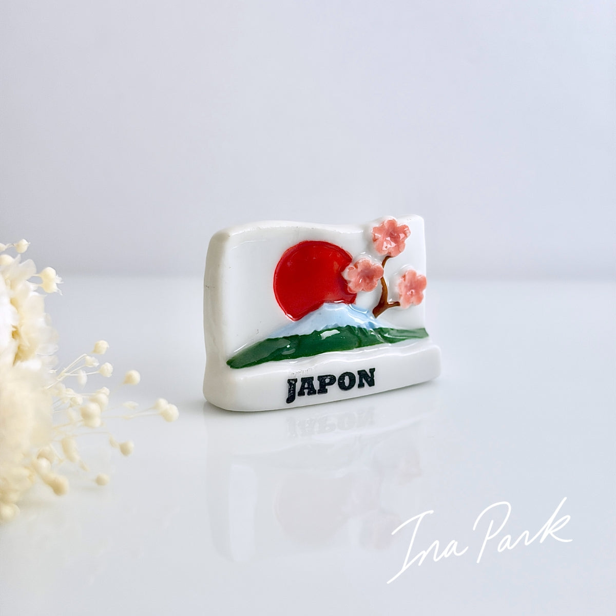 日本国旗と桜、富士山のフェーブ