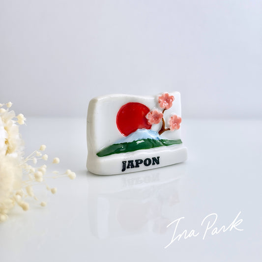 日本国旗と桜、富士山のフェーブ