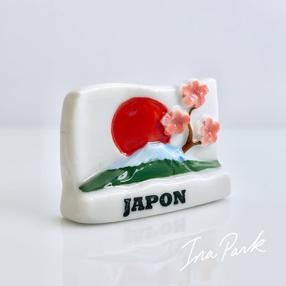 日本国旗と桜、富士山のフェーブ