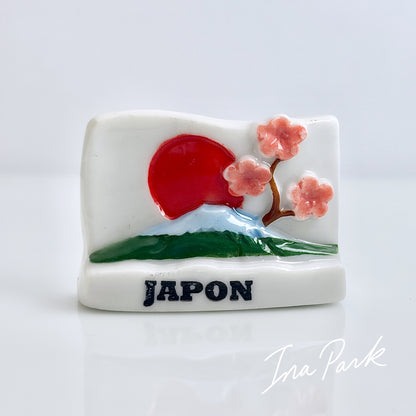 日本国旗と桜、富士山のフェーブ