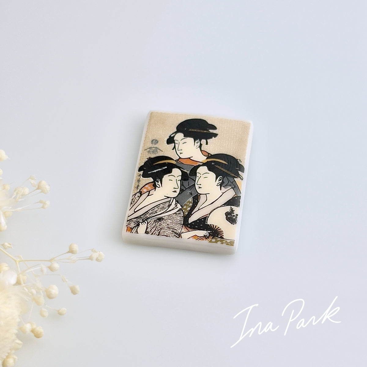 浮世絵　喜多川歌麿《当時三美人》のフェーブ