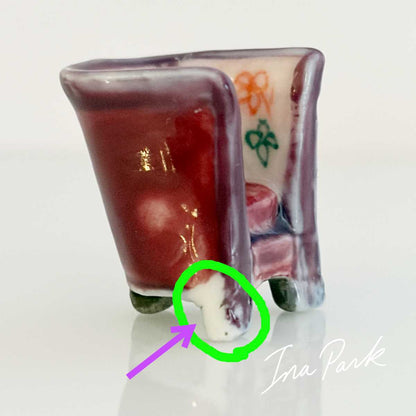 ヴィンテージ　花柄のアンティークチェアのフェーヴ