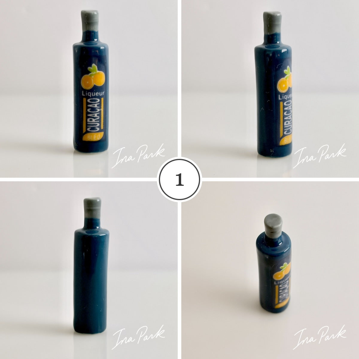 バーカウンターにて　お酒のボトルのフェーブ　