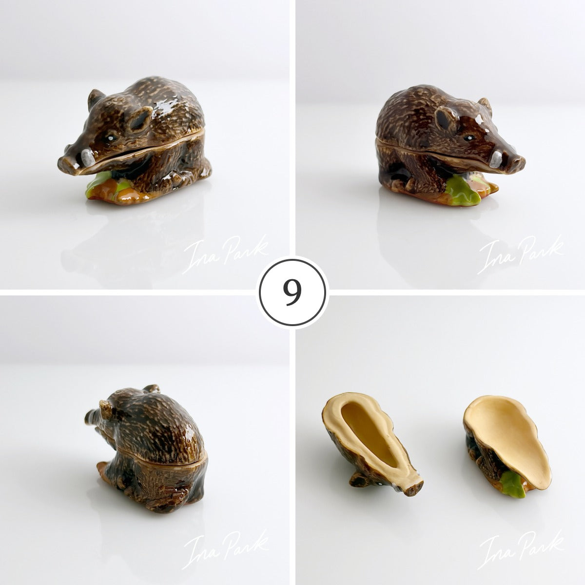 動物型の蓋付きテリーヌのフェーブ